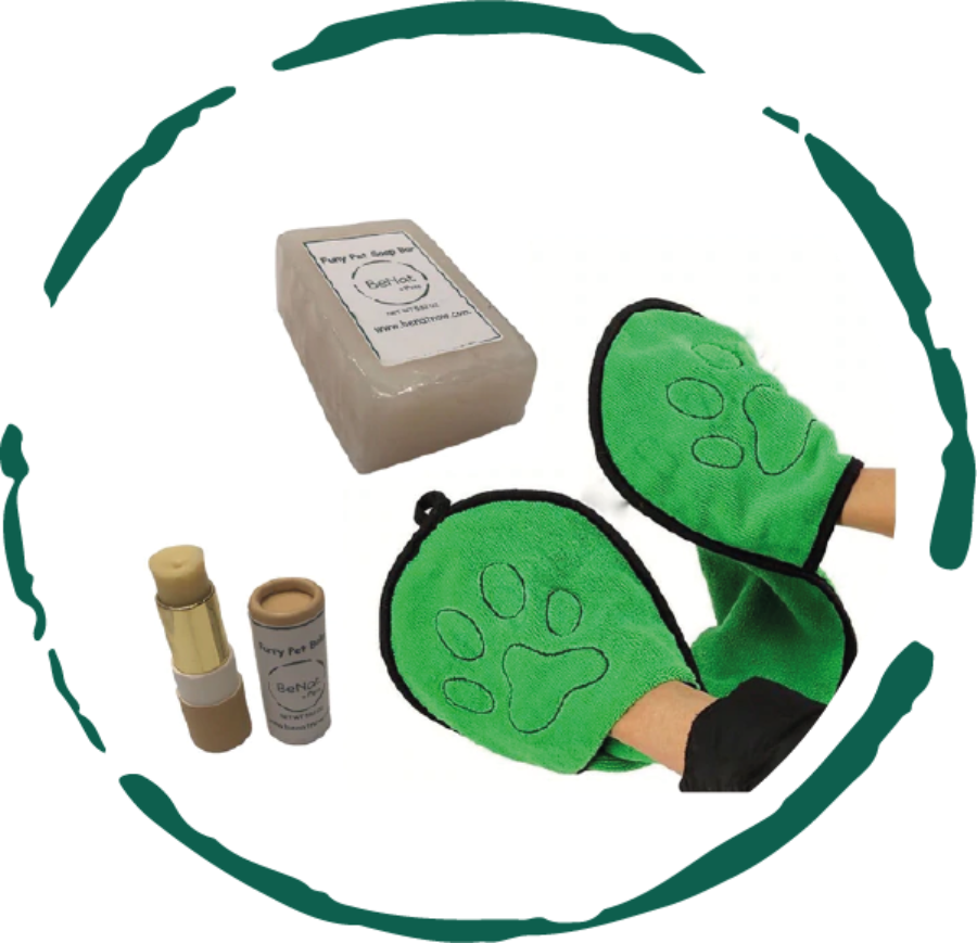 BeNat Pamper Pack: Shampoo Bar, Paw Balm & Towel
