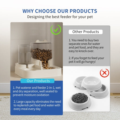 ClearView Pet Feeder & Water Dispenser