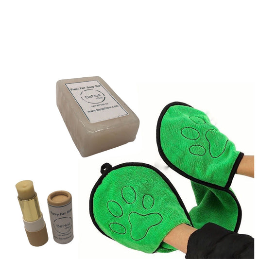 BeNat Pamper Pack: Shampoo Bar, Paw Balm & Towel