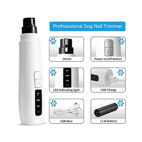 QuietTrim Rechargeable Pet Nail Grinder