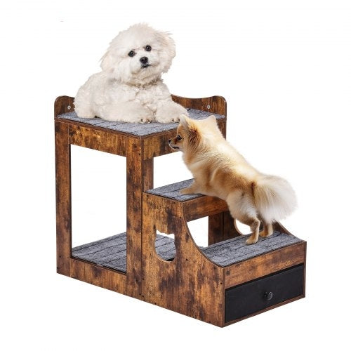 VEVOR Pet Bunk Bed with Removable Stairs and Window Perch for Dogs and Cats